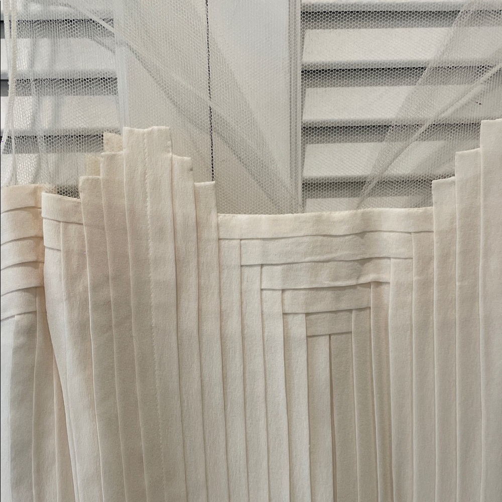 Akris Cream Pleated Blouse
